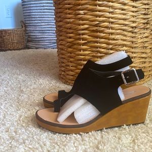 Joli Jolimall Black Faux Leather Platforms
